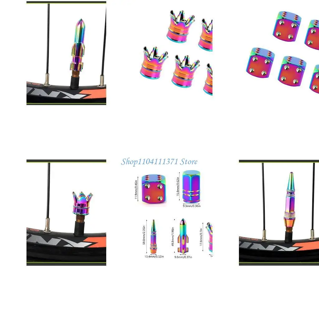 

P9FC Bicycles Valves Cap Tires Scratch Resistant Bike Valves Cap For Outdoor Biking