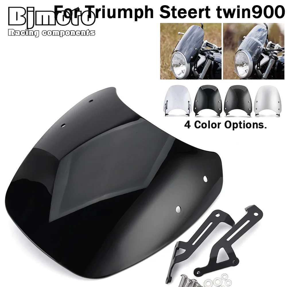 Motorcycle Windshield Windscreen Wind Deflector Shield For Triumph Street twin 900 2019 2020 2021 2022