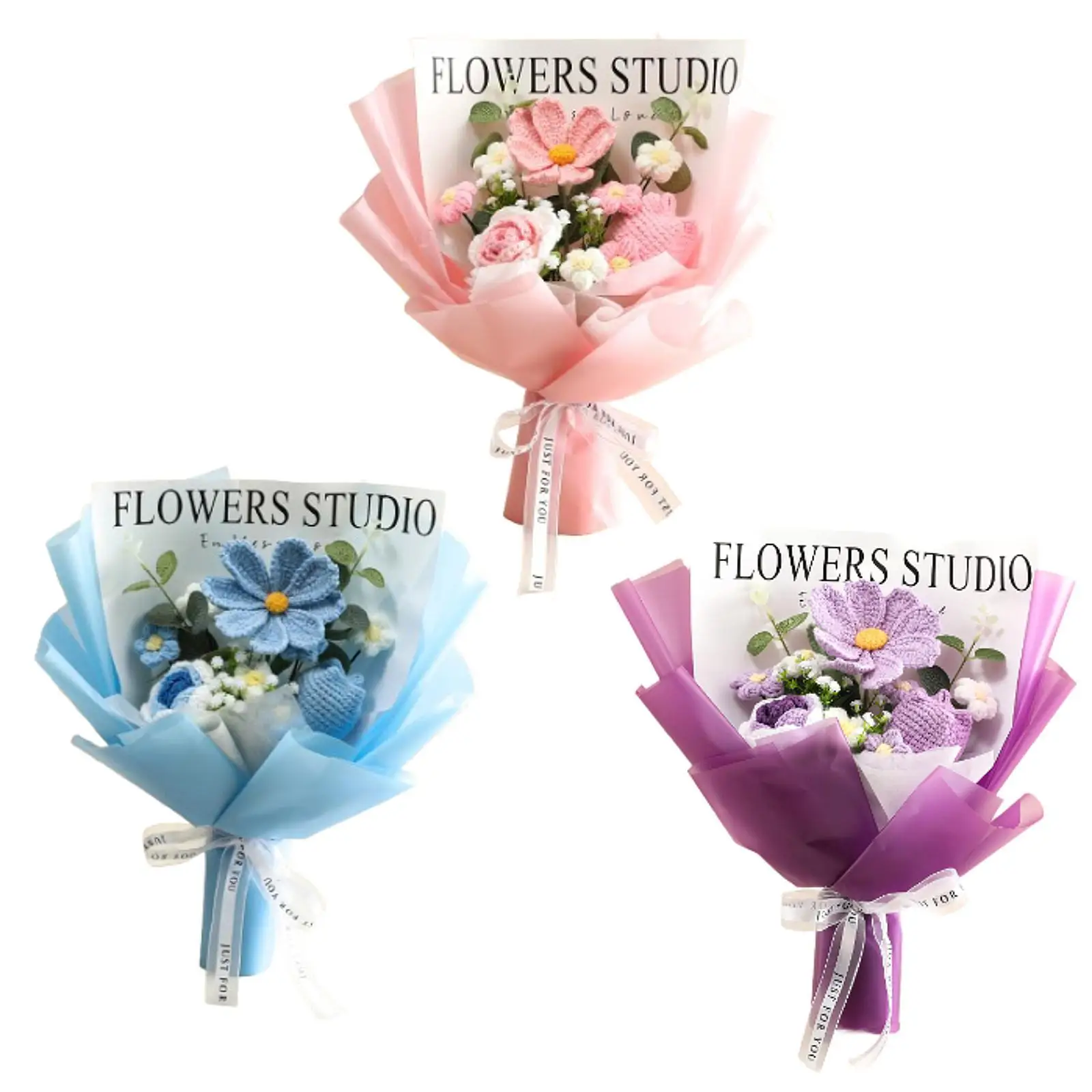 

Вязаный крючком букет украшения дома ручной работы вязание цветы Gesang на День благодарения День Святого Валентина День рождения Юбилей мамы