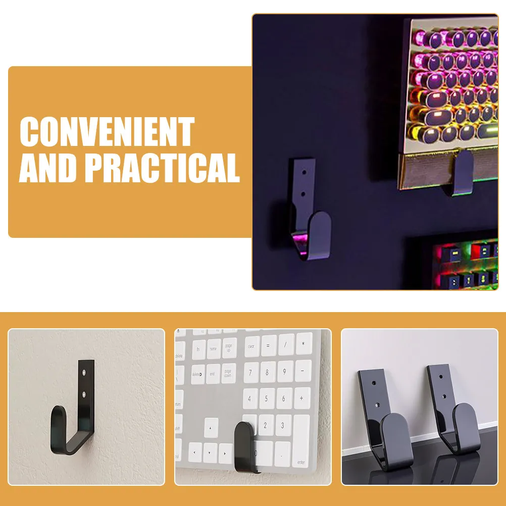 1Set Keyboard Wall Mount Acrylic Rack Compatible with All Mechanical Keyboards Space Saving Wall Keyboard Holder Storage