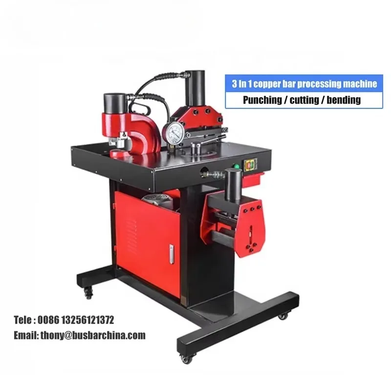 Portable Design Hydraulic Busbar Processing Machine -70 Bending Cutting Punching Copper Professional Hydraulic Busbar Machine