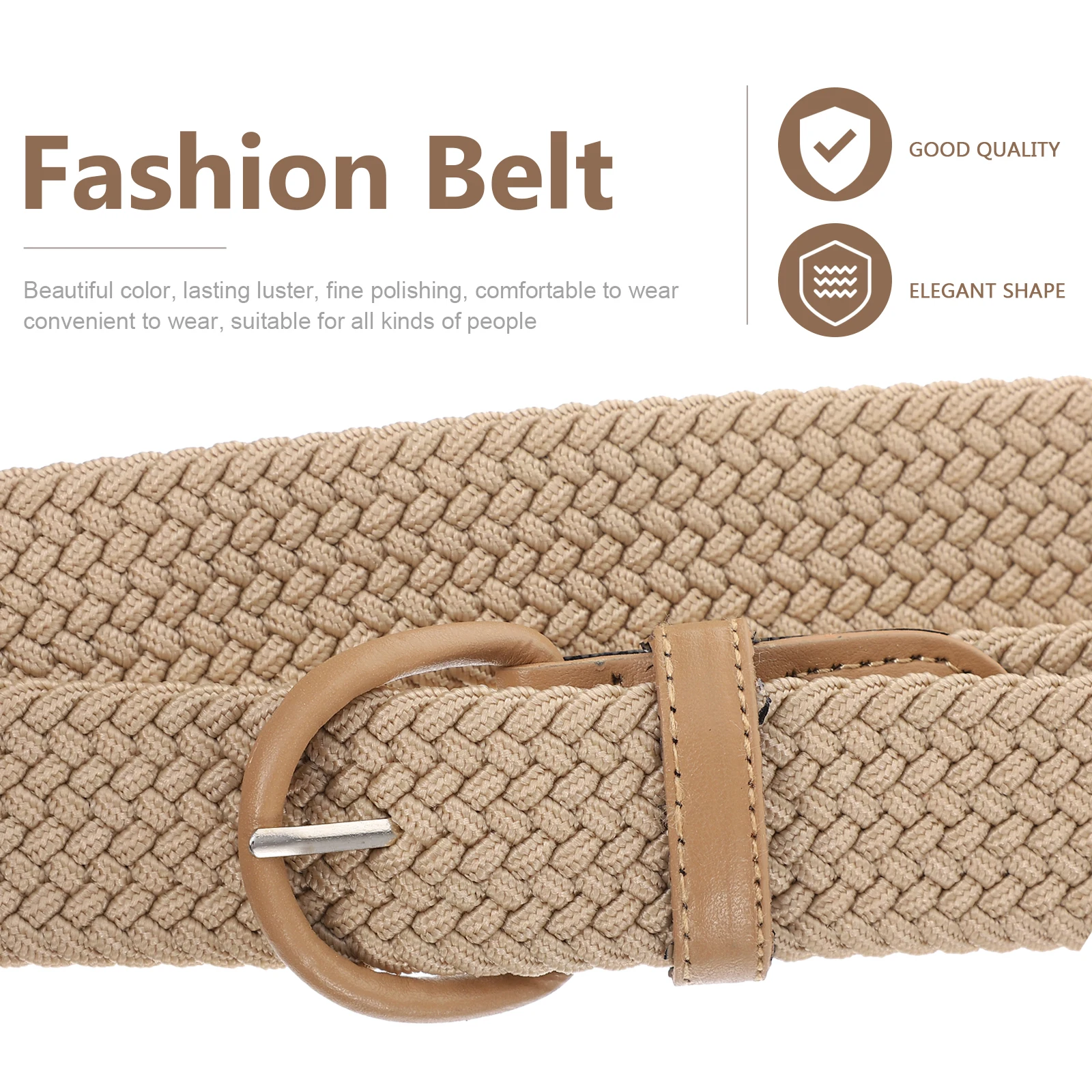 

Elastic Woven Durable Non Fading Stylish Fashion Unisex Waist Belt Coat Belt Women Men Everyday Banquet Party Use