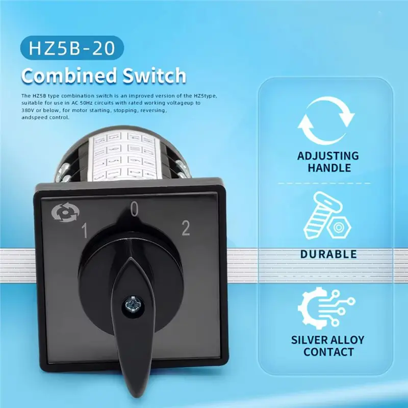 【Big Deal】Control Dual Power Cam Switch Control Dual Power ON-OFF-On 20A Silver Contact Selectorized Cam Switches