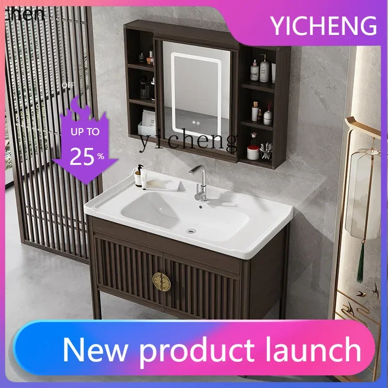 

AA Bathroom Cabinet Combination Ceramic Wash Basin Indoor and Outdoor Alumimum Floor Type