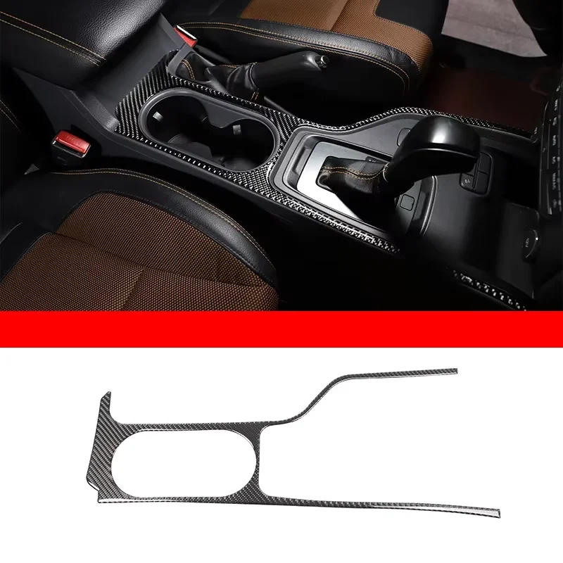 For Ford Ranger Wildtrak 2015-2021 Soft Carbon Fiber Car Center Control Gear Frame Decoration Sticker Car Protection Accessories