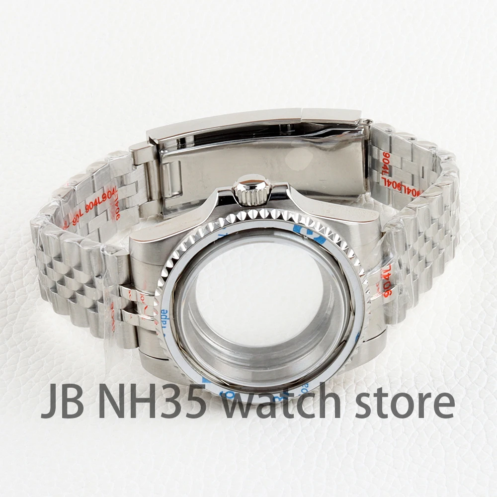 No Ceramic Bezel NH35 Case 40mm High Quality Stainless steel Sapphire Glass Watch Parts for SUB GMT NH34 NH35 NH36 movement