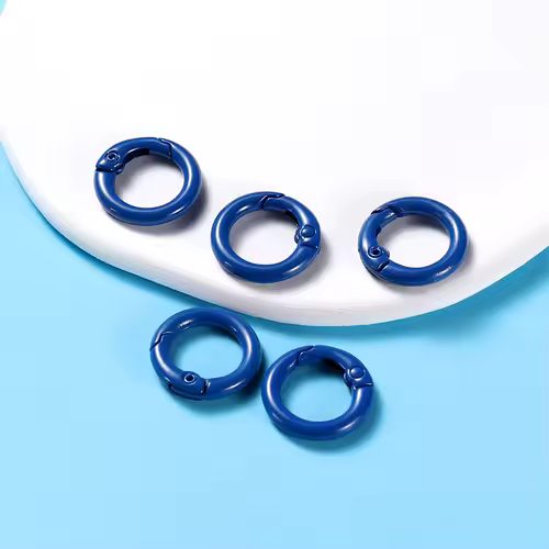 5Pcs/Lot 21 Colors Metal O Ring Spring Clasp Openable Round Carabiner Keychain Clips Hook Dog Chain DIY Jewelry Buckle Connector - Image 17
