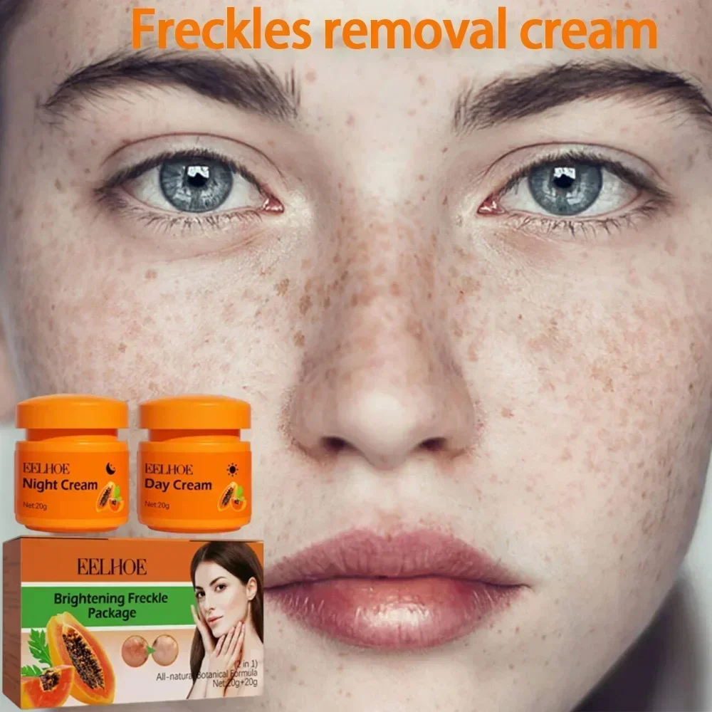 Crema blanqueadora hidratante para el cuidado de la piel, eliminación de pecas, Papaya, día y noche, corrección efectiva de manchas oscuras, mejora la piel