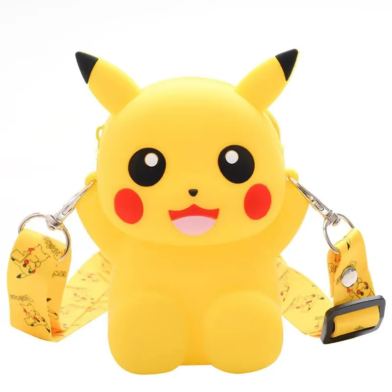 

Pokémon Cartoon Coin Purse Kawaii Anime Figure Squirtles PsyDucks Kids Crossbody Silicone Bag Boy Girl Casual Bags Birthday Gift