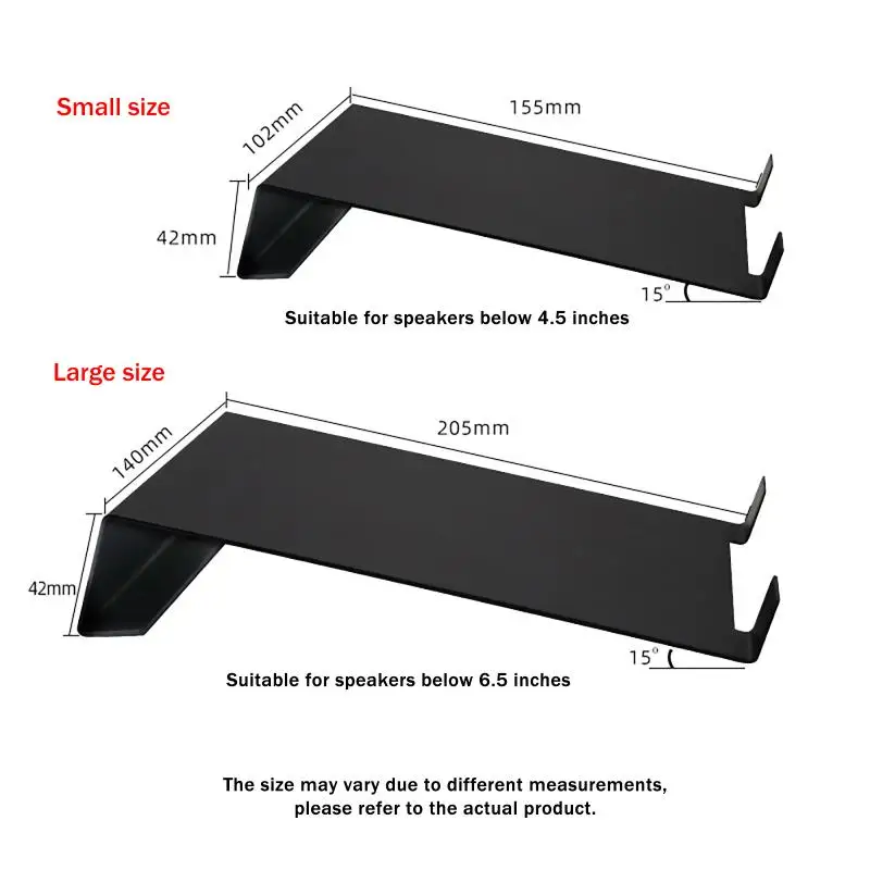 Support de haut-parleur de bureau robuste MR5BT, support en métal, base antidérapante, studio audio haut de gamme, support audio de table