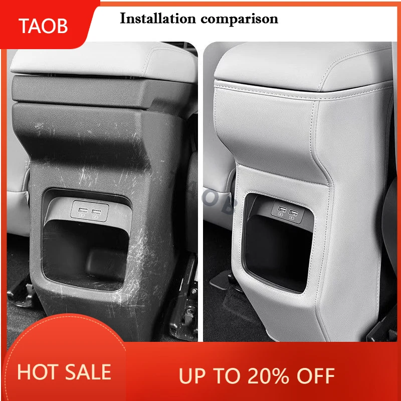 New High Quality For BYD Atto 2 Rear Armrest Box Anti Kick Pad Microfiber Leather Protection Cover Dirt Resistan Mat Car Interio