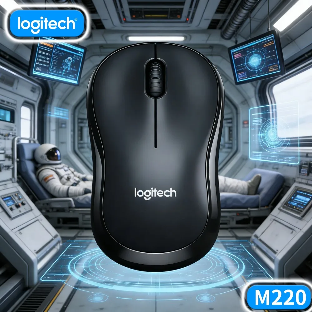 Logitech M220 2.4G Noiseless Mice 10M Working Range Compact Ergonomic For Home Office Laptop Desktop Notebook Computer