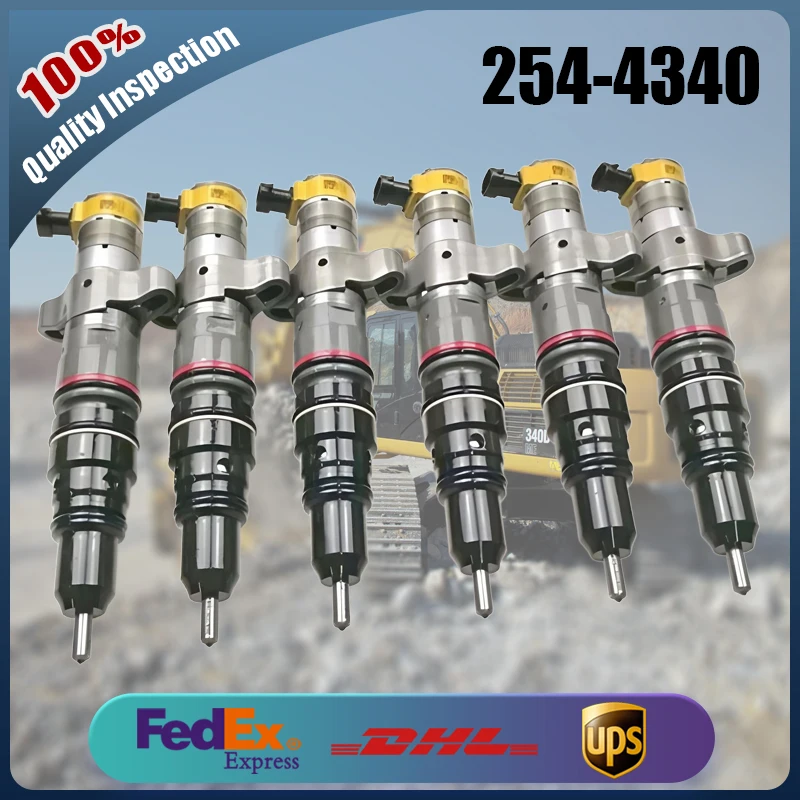 

High Quality Engineering Machinery Engine Parts 254-4340 for CAT C7 C9 Excavator 330D 336D Fuel Common Rail Injector 2544340