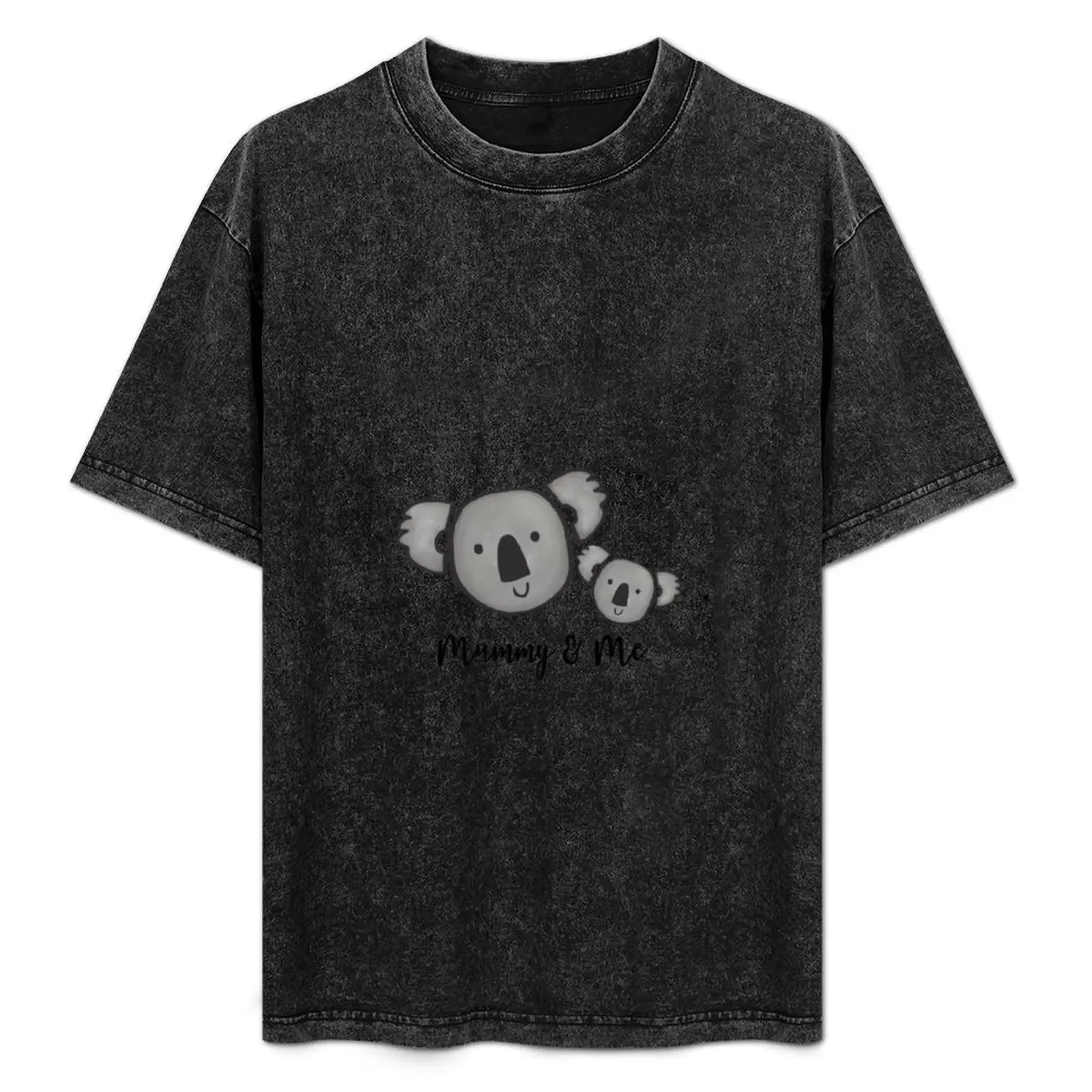 

koala , mummy and me,MASK,FACE MASK,STAY HOME T-Shirt Everyday Wear Basic Short Sleeve Top