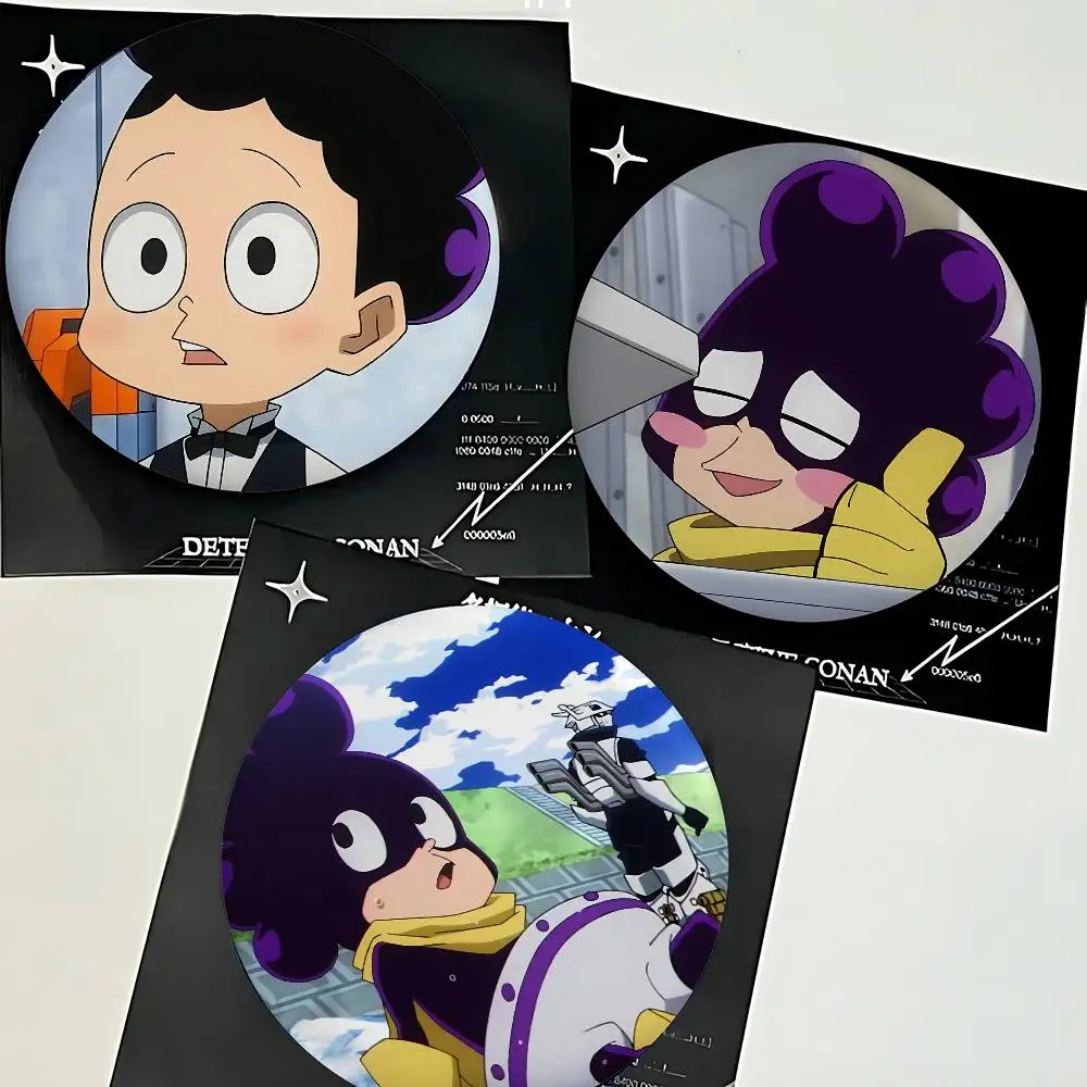 أنيمي مينورو مينيتا لطيف قسط صفيح دبابيس التلبيب المستديرة: دبابيس شارة لطيف لملحقات حقيبة الكتف، هدايا تذكارية #4