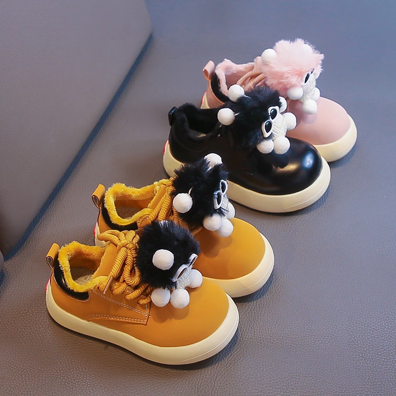 

Children Sports Shoes with Cute Toys Kids Casual Shoes Soft Bottom 2025 Winter Boys Girls Fashion Shoes Versatile Comfortable