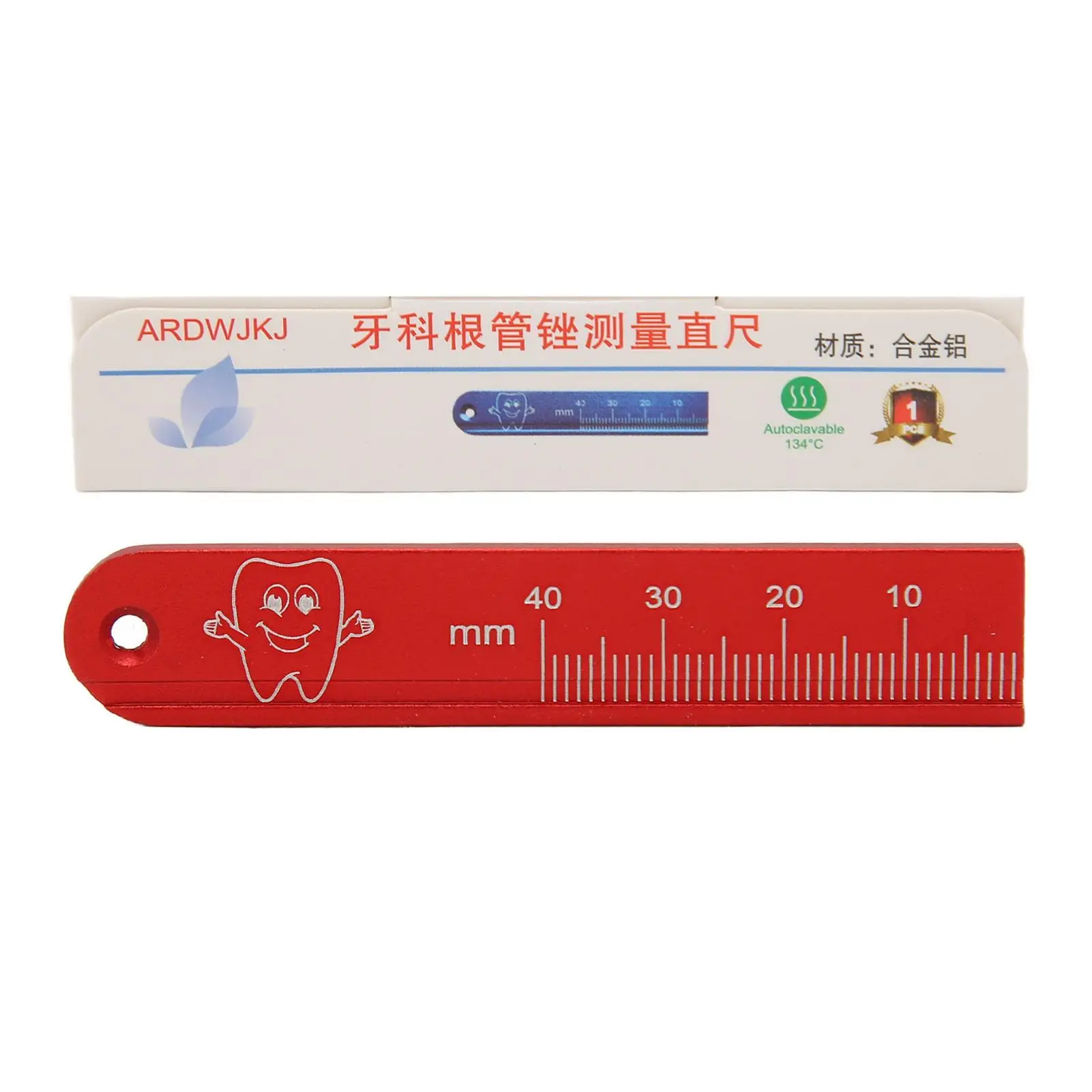 

High Temp Resistant Dental Measure Ruler - Durable Metal Endodontic Tool for dentists