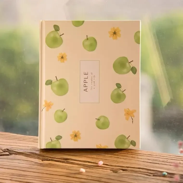 New 124 Sheets Cute Notebook Cute Fruit Illustration Book Color Page Student Manual Ledger Notepad Diary Book 17.5*13.8cm