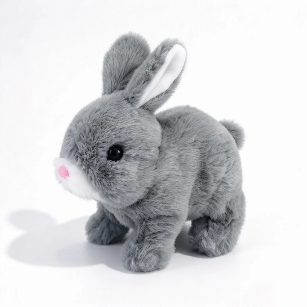Walking Wiggle Ears Interactive Rabbit Lifelike Simulation Wag Tail Electric Bunny Sound And Action Electric Pet Rabbit Easter