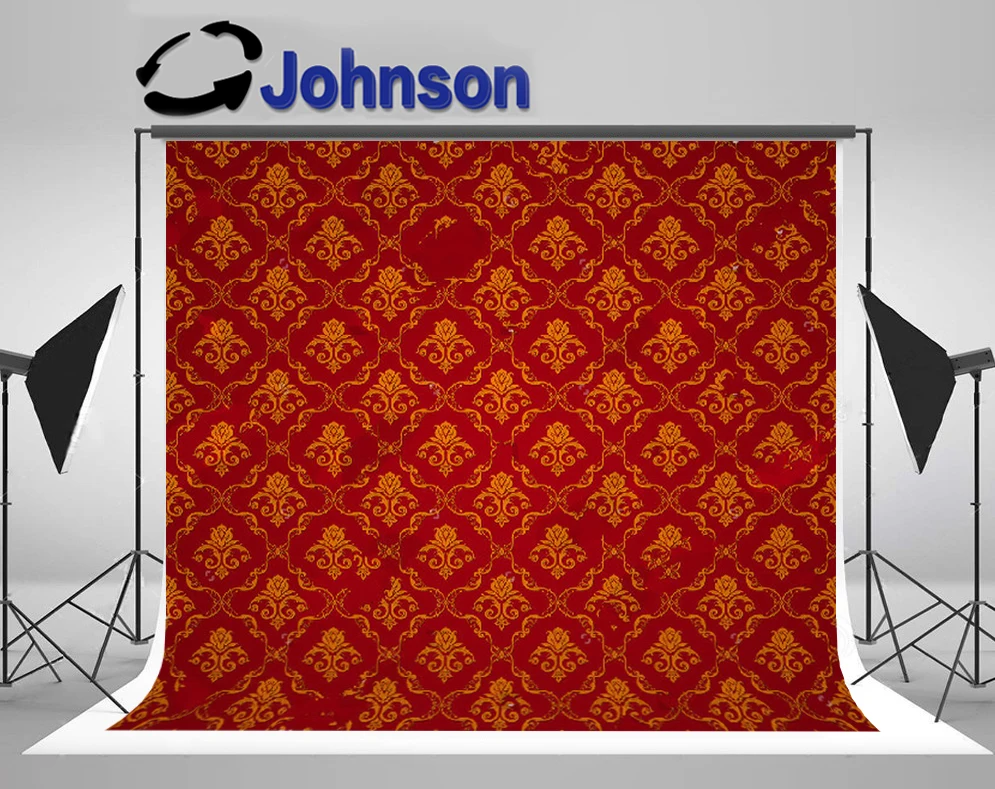 

JOHNSON Red Seamless Wallpaper Damask background High quality Computer print wall backdrops