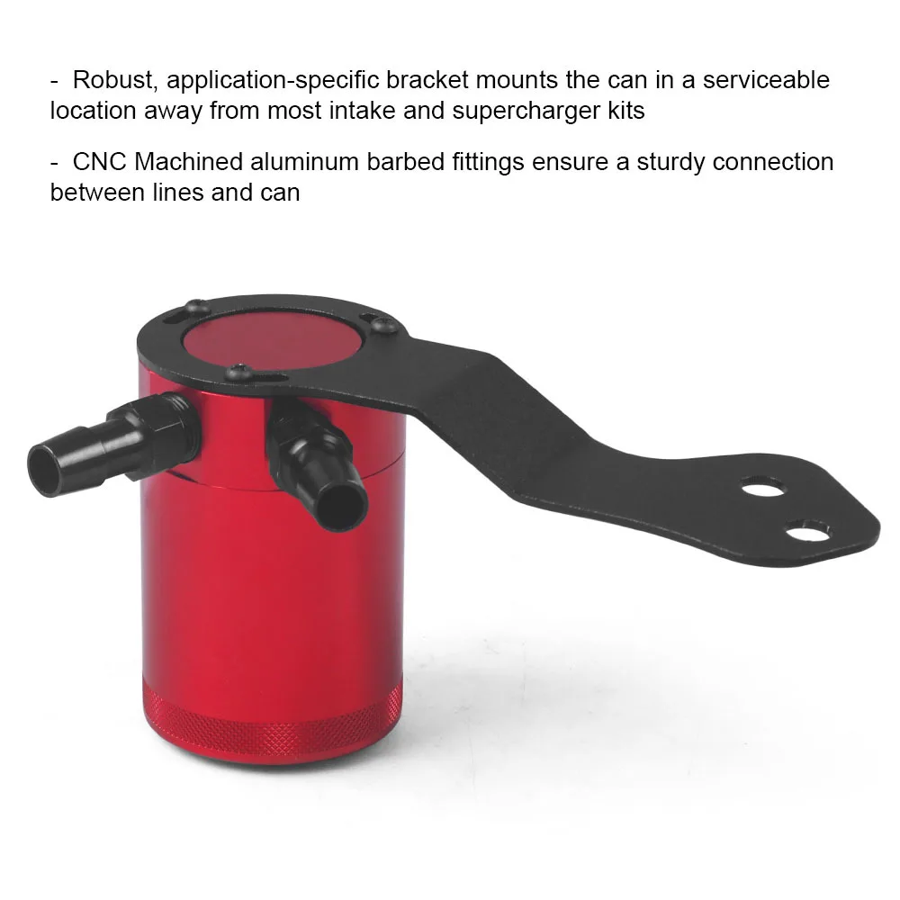 Kit Tangki Kaleng Penangkap Minyak Bingung Aluminium Sisi PCV untuk Chevrolet untuk Camaro SS 2016 + Merah Biru Perak Merah