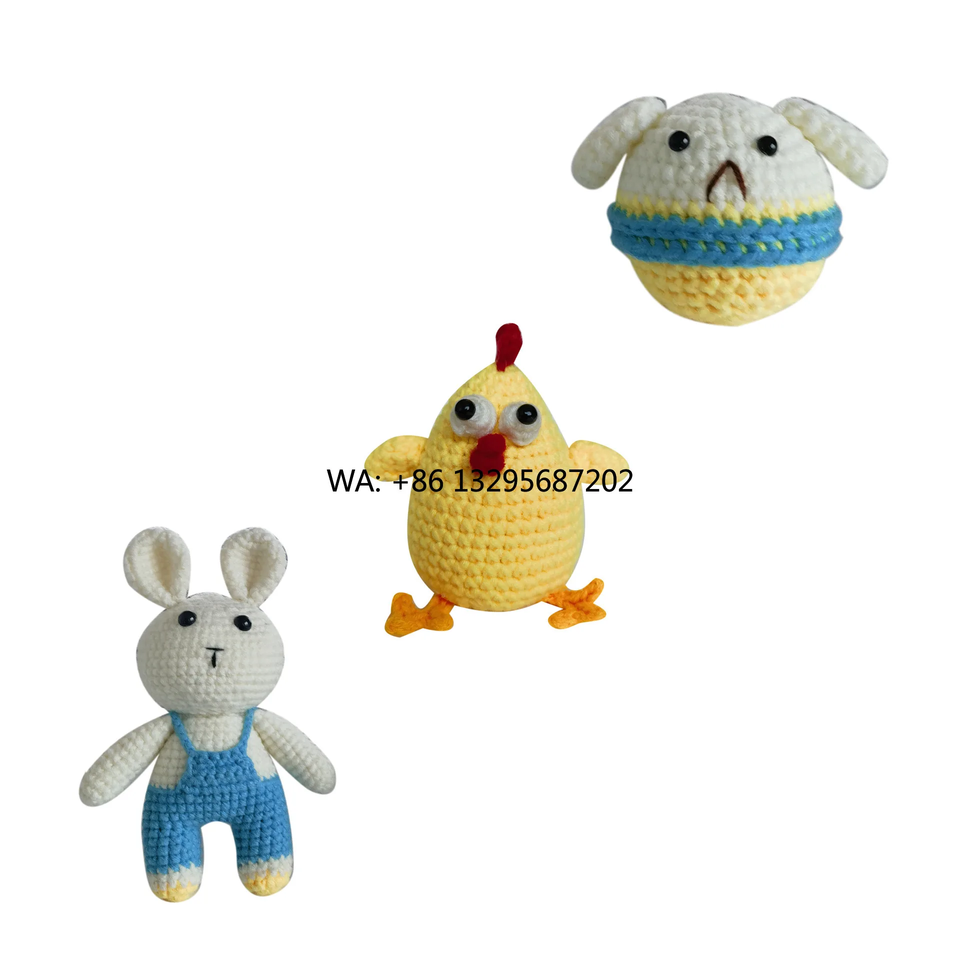 

Crochet Kit Animal Cartoon Series Cute Rabbit Chick Cat Penguin Brown Bear Simple Handmade Knitting Decorations Material Package