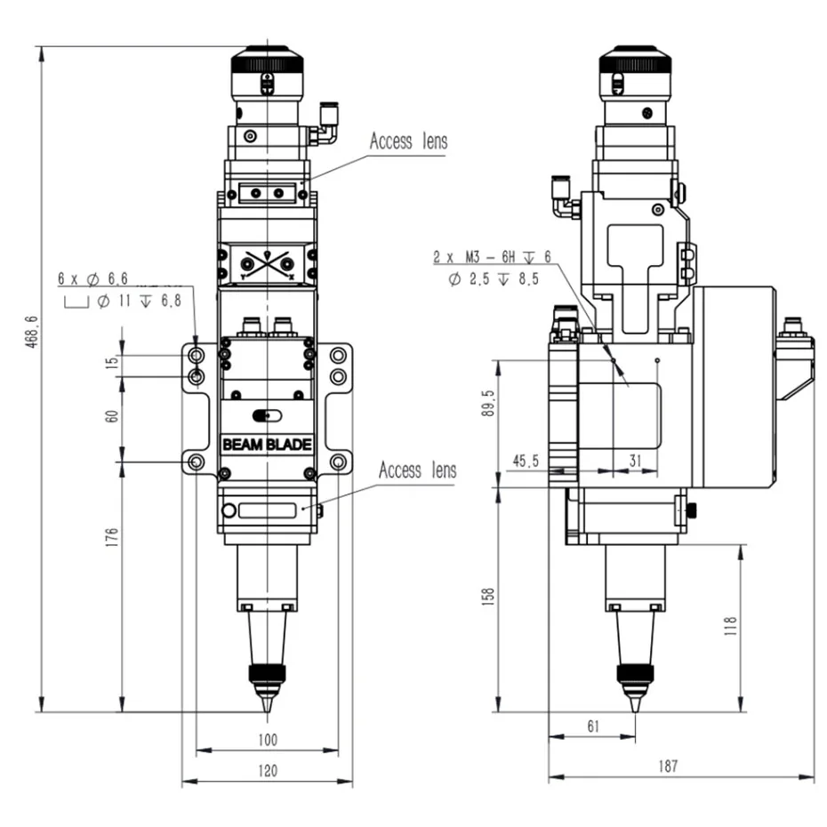 

2026 New Raytools BD04K-3D Pipe Cutting Laser Cutting Head Auto Focus CL100 FL200 0-4kW Replace BM114 Laser Cutting Head