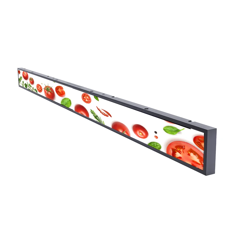 35 inch mini stretch strip display signage shelf edge digital stretch LCD