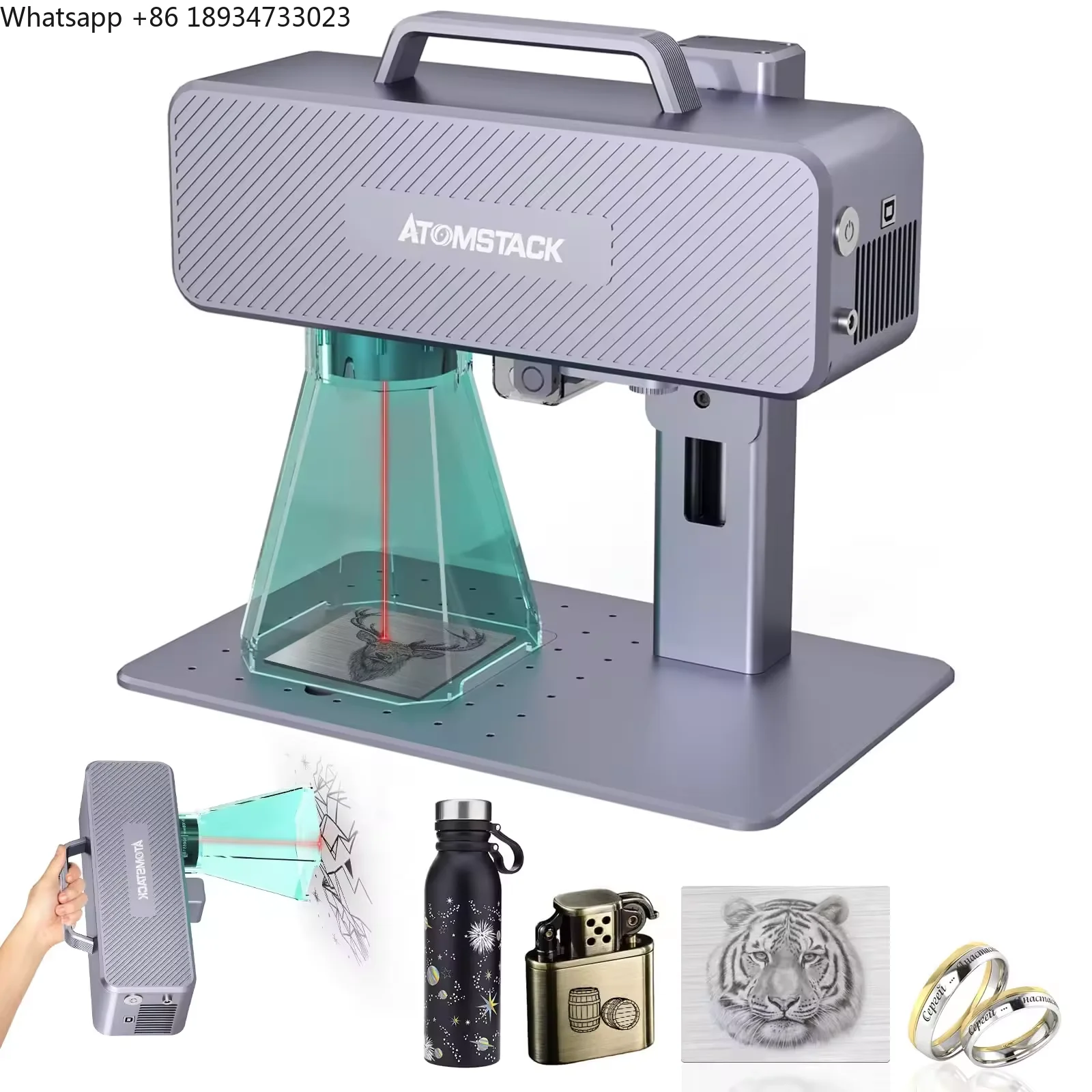 

ATOMSTACK M4 20W Laser Engraver Engraving 1064nm Infrared and 450nm Diode 2 in 1 Desktop Handheld Fiber Marking Machine DIY Cut