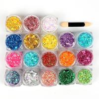 Colors Mermaid Sequins Gel Holographic Sequins Hair Body Face Glitter Gel Art Loose Sequins Shimmer Eye Shadow TSLM1