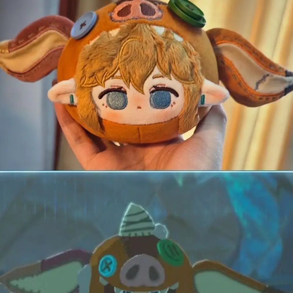 

Zelda Piggy Link Big Head Doll Plush Toy Cute Game Peripherals Collection Festival Gift