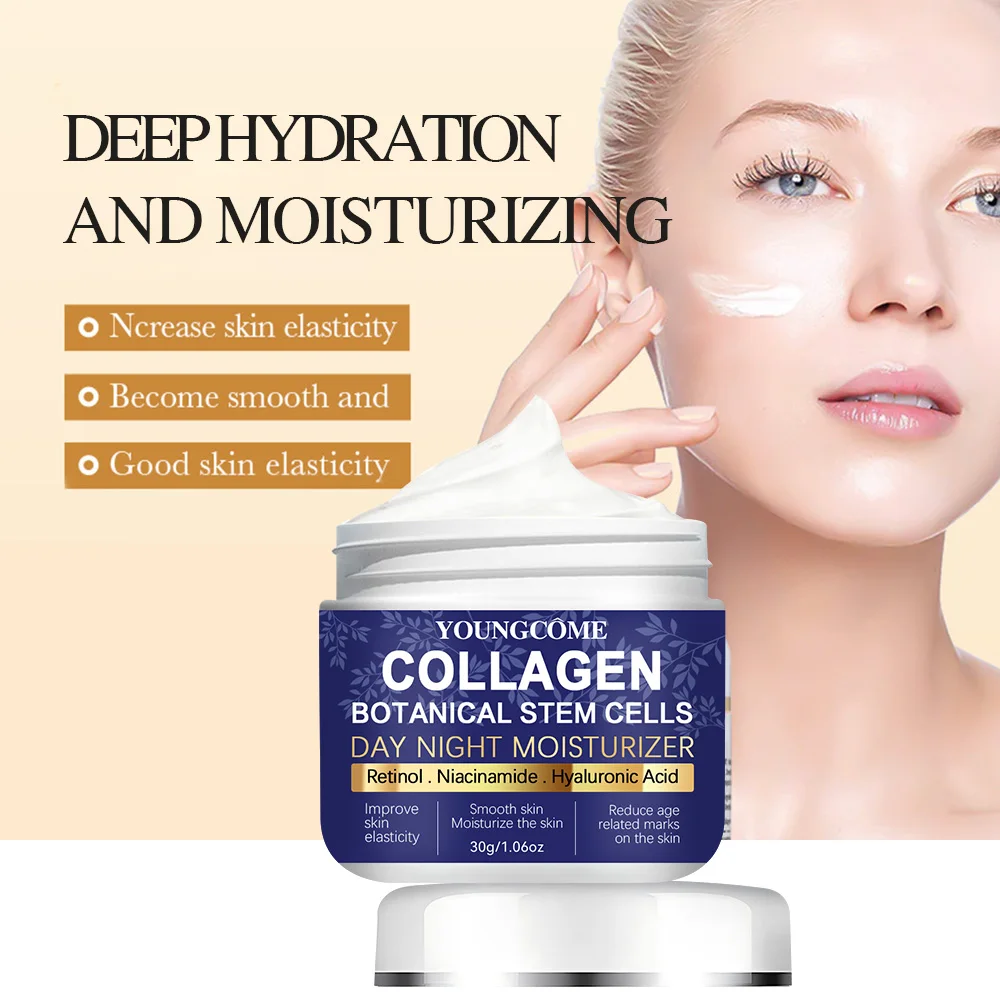 YOUNGCOME Collagen Hyaluronic Acid Skin Care Anti-Wrinkle Moisturizing Anti-Aging Night Shrink Pores Whitening Smooth Skin Care