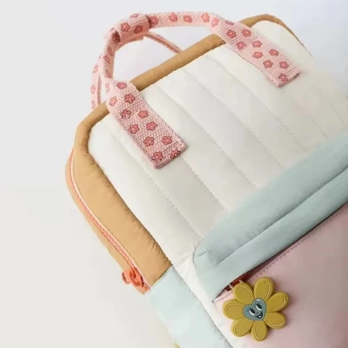 Imagen 2 del producto Nueva mochila ligera para niños, bonito colgante de girasol para compras con bolso escolar pequeño colorido, bolso de hombro para niñas