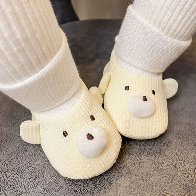 

Нескользящие детские пинетки на мягкой подошве для новорожденных мальчиков 0-12 месяцев, весенне-осенние зимние теплые ботинки на нескользящем каблуке