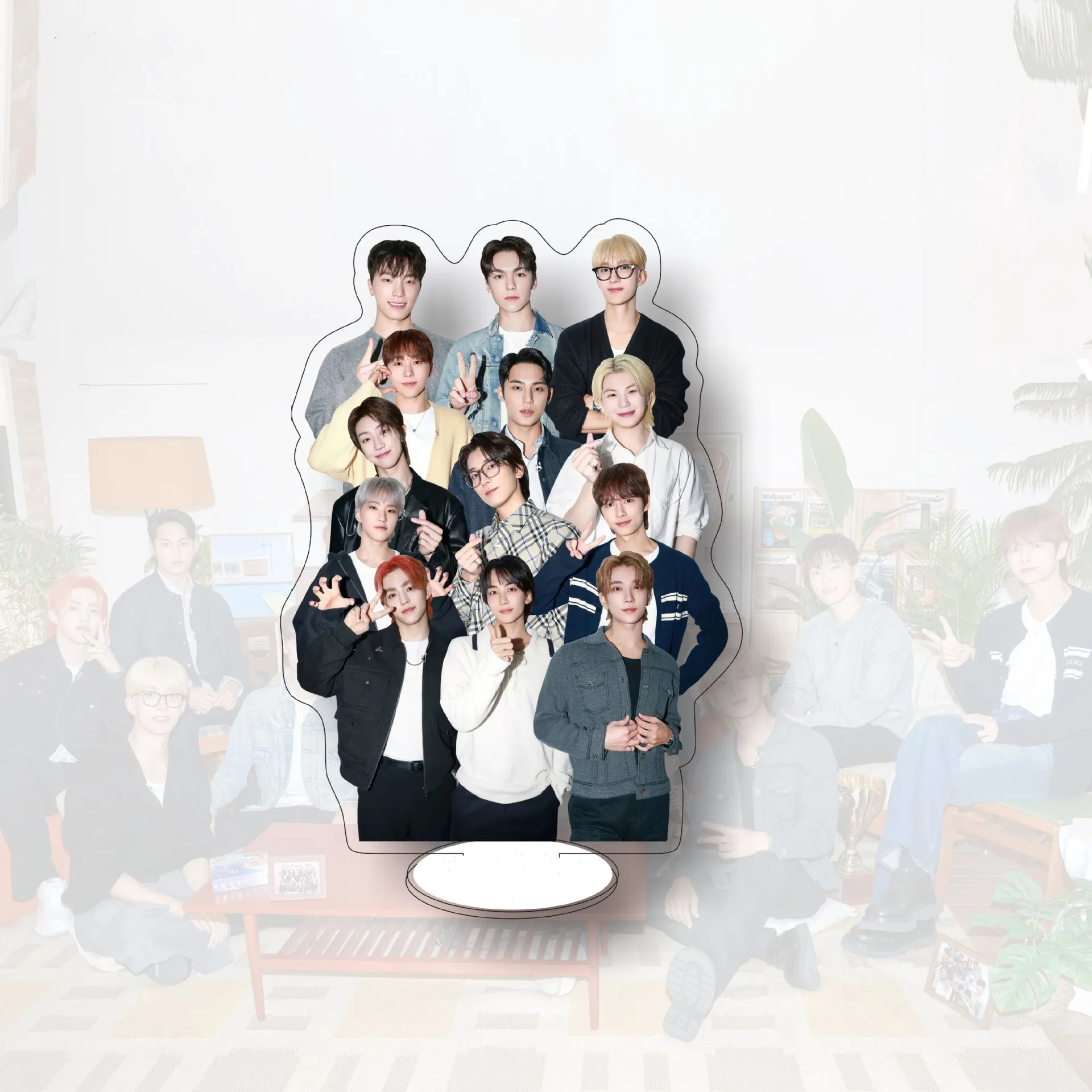 

10CM KPOP 17 HD Photo Print Acrylic Standee Hoshi Jeonghan Wonwoo S.Coups DK Seungkwan Stand Figure Display Model Fans Gifts