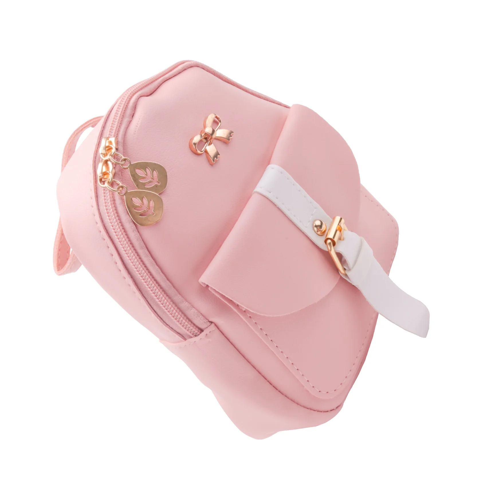 Мини-рюкзак ABQR, маленькая диагональная сумка, кожаный рюкзак, милый рюкзак с бантом, женский кошелек