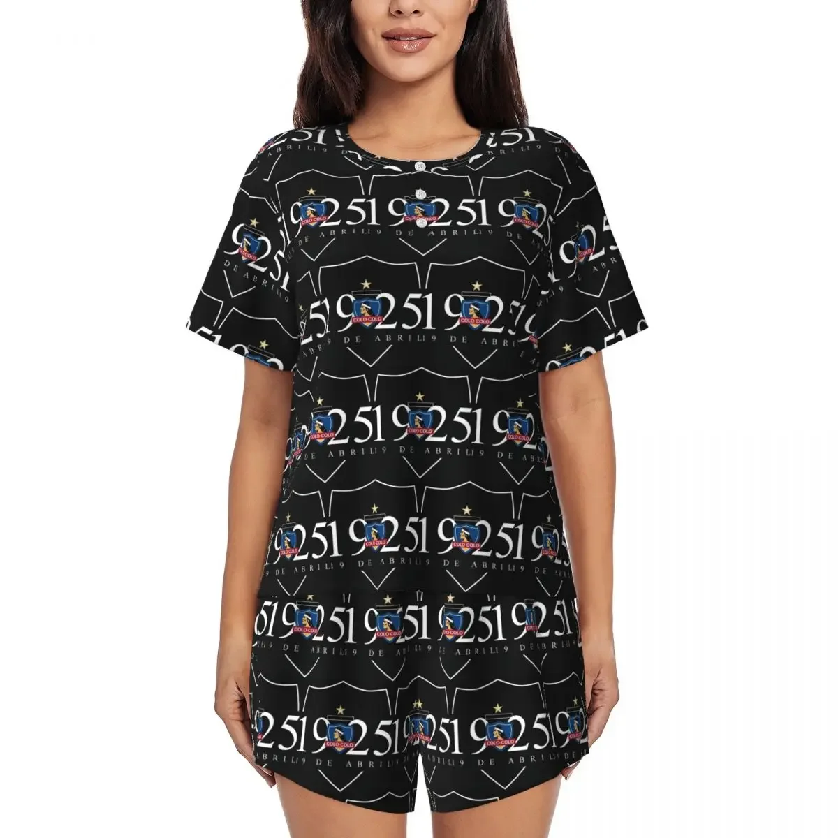 

CSD COLO COLO Round Neck Short Sleeves Nightdress for Sleeping Sleepshirts Women Soft Pajama Set Short Pants