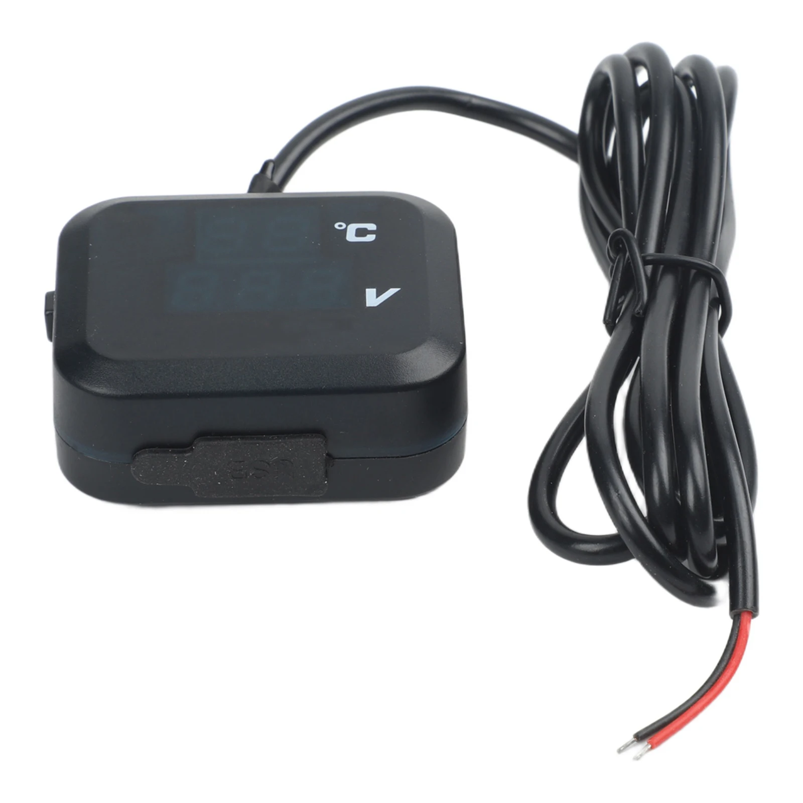 As Shown In The Picture Motorcycle Thermometer 3 In 1 Motorcycle Thermometer Voltmeter Sensor Data Adjustments