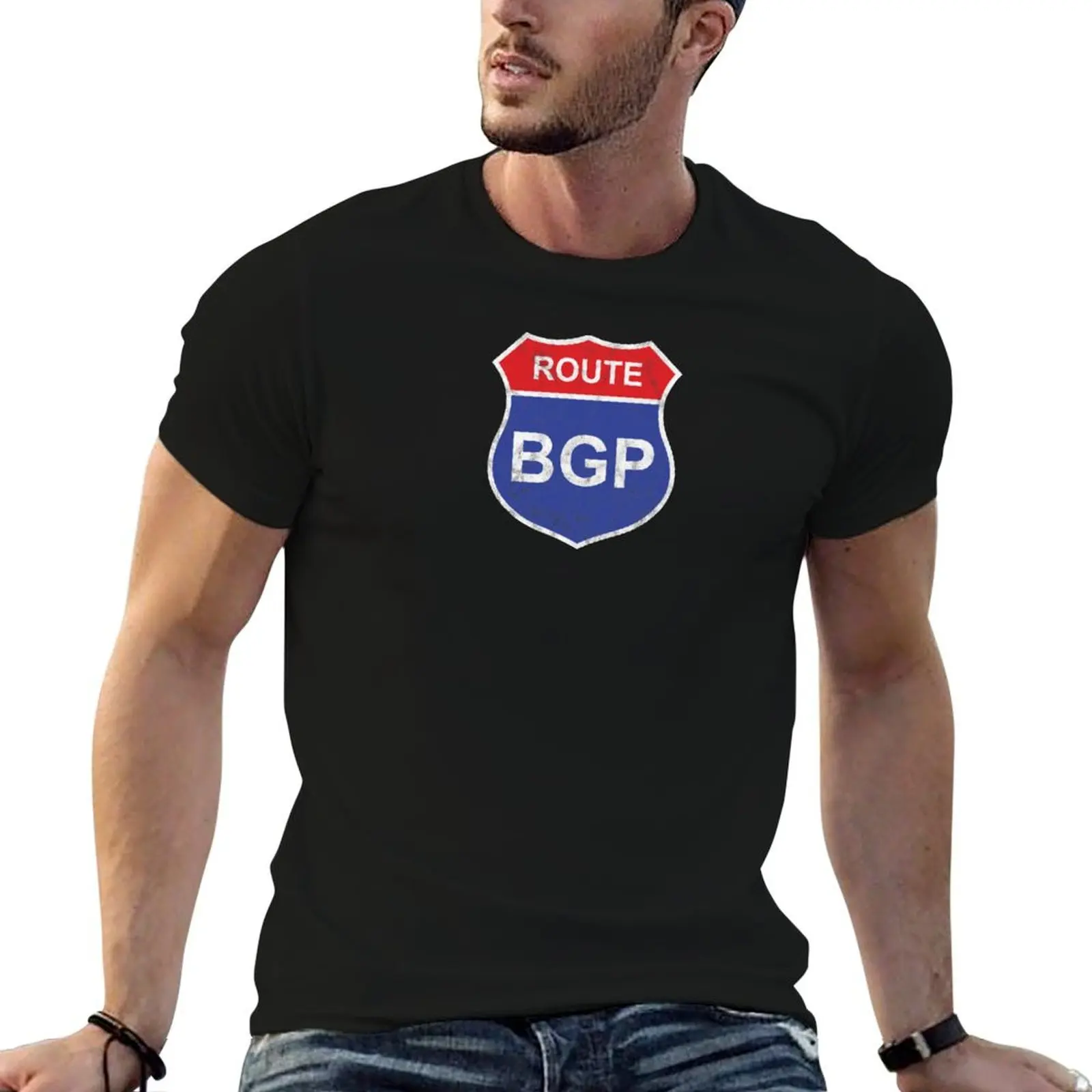 Route BGP Network - IT - Tech T-Shirt Casual Minimalist Short Sleeve Top