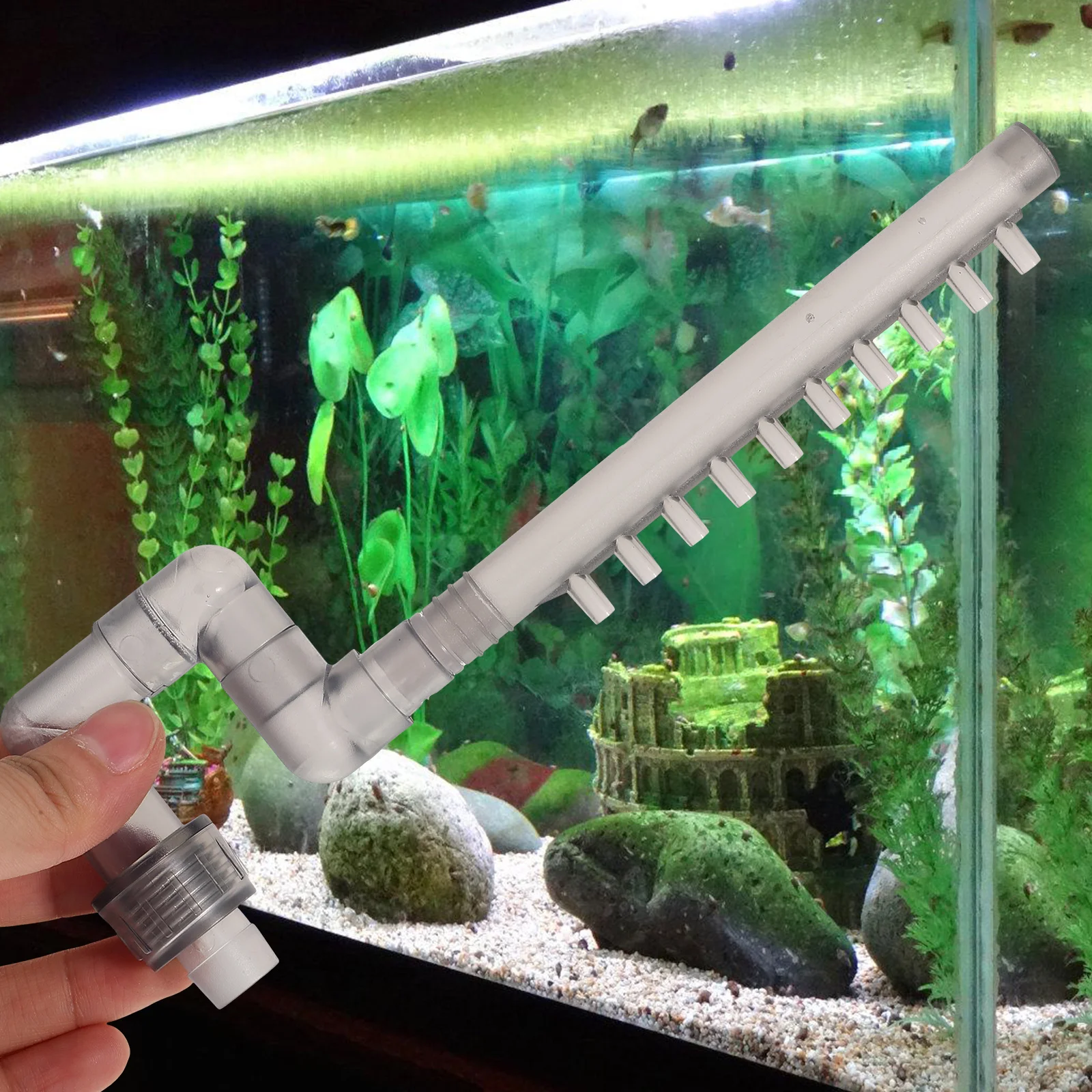 

1Set Aquarium Filter Bucket Accessories ABS Plastic Outflow Tube for Fish Tank Multi-Scene Water Flow Replacement