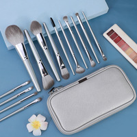 14pcs Soft Makeup Brush Set For Cosmetic Tool, Professional Use, Contour Eyeshadow, Application Powder Foundation With Bag