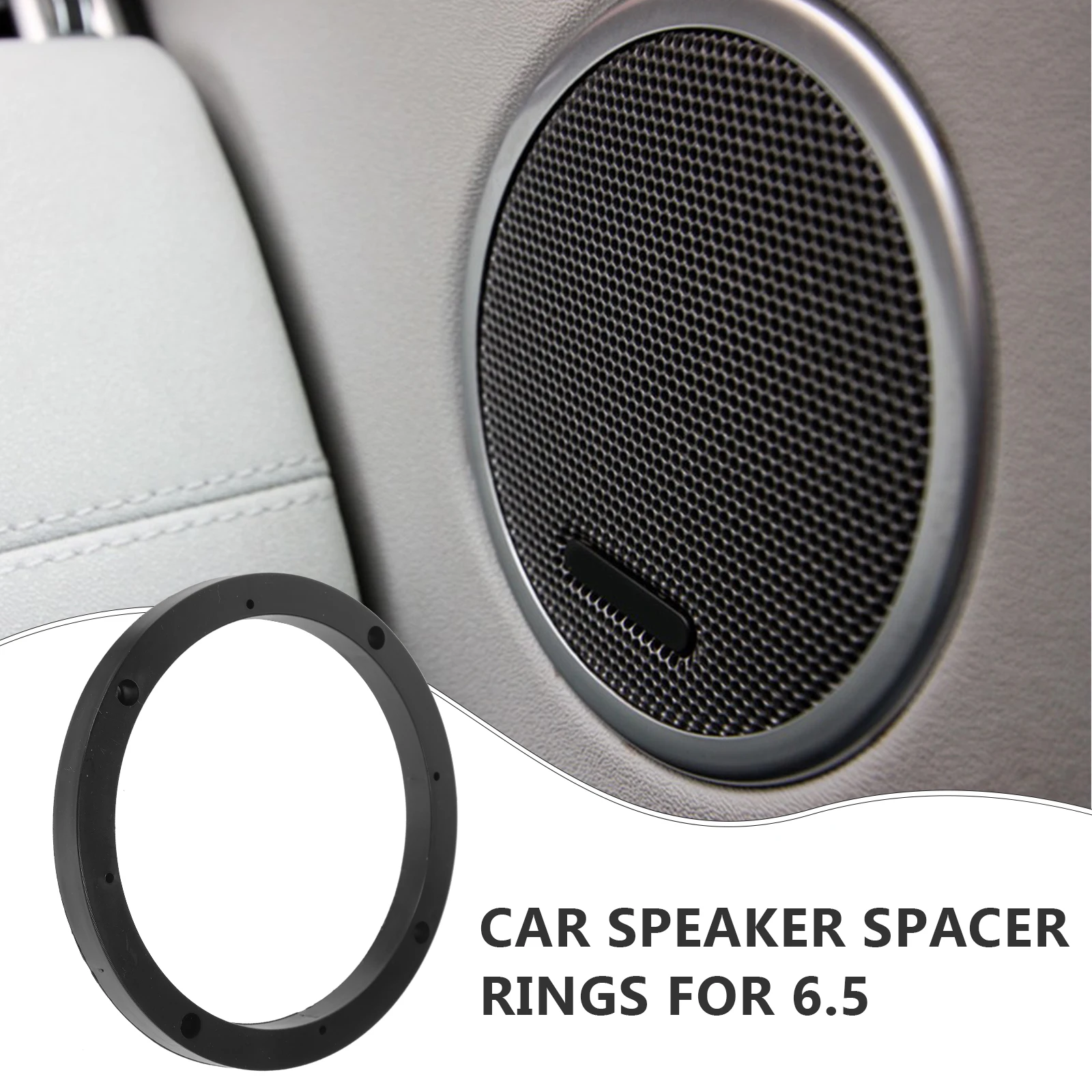 

2pcs 6.5 Inch Car Door Speaker Spacer Rings Solid Mounting Adapter Pad Universal Fitment Easy Installation Replacement Cushion