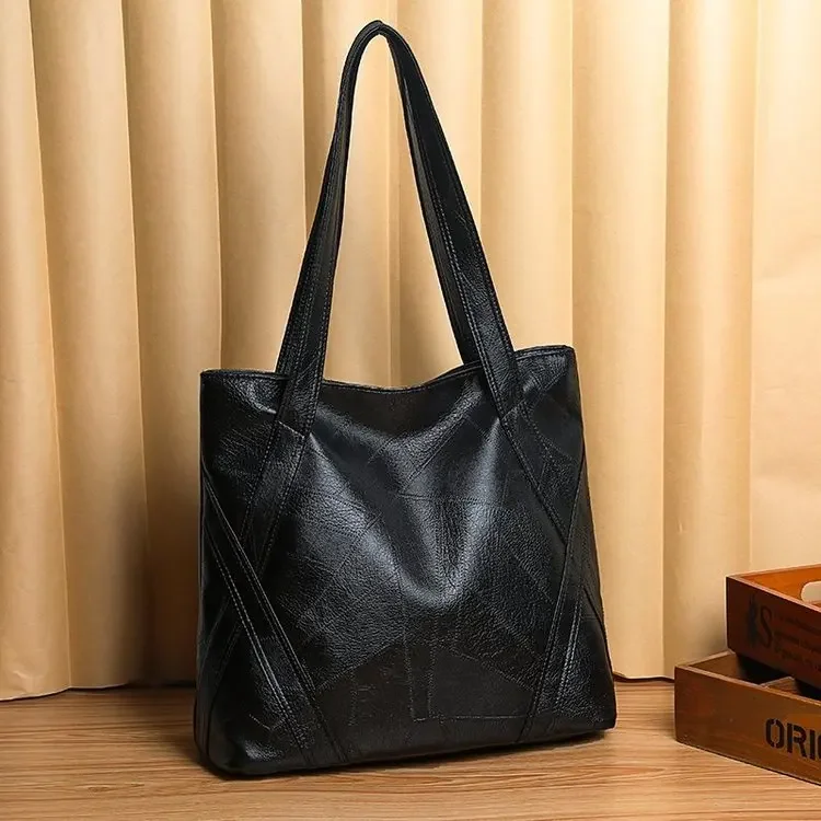 High Quality Women's Shoulder Bag 2025 Soft Faced PU Zipper Large Capacity Fashionable Commuting Women's Shoulder Bag