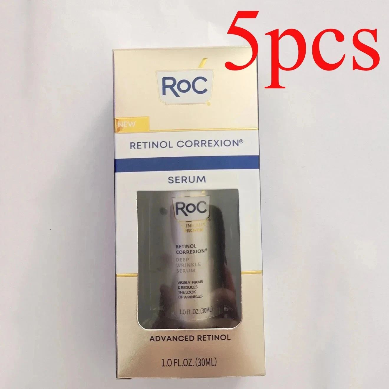 RoC-suero corrector de Retinol, esencia Facial de Retinol para arrugas profundas, elimina la textura fina, manchas negras, suero Facial antienvejecimiento, 30ml