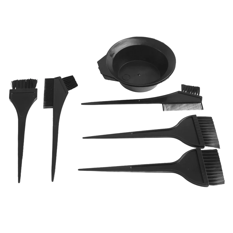 Hair Dye Color Brush And Bowl Set, Hair Color Brush Mixing Bowl Kit ,Tools For Hair Tint Dying Coloring Applicator, 7 Piece Set-