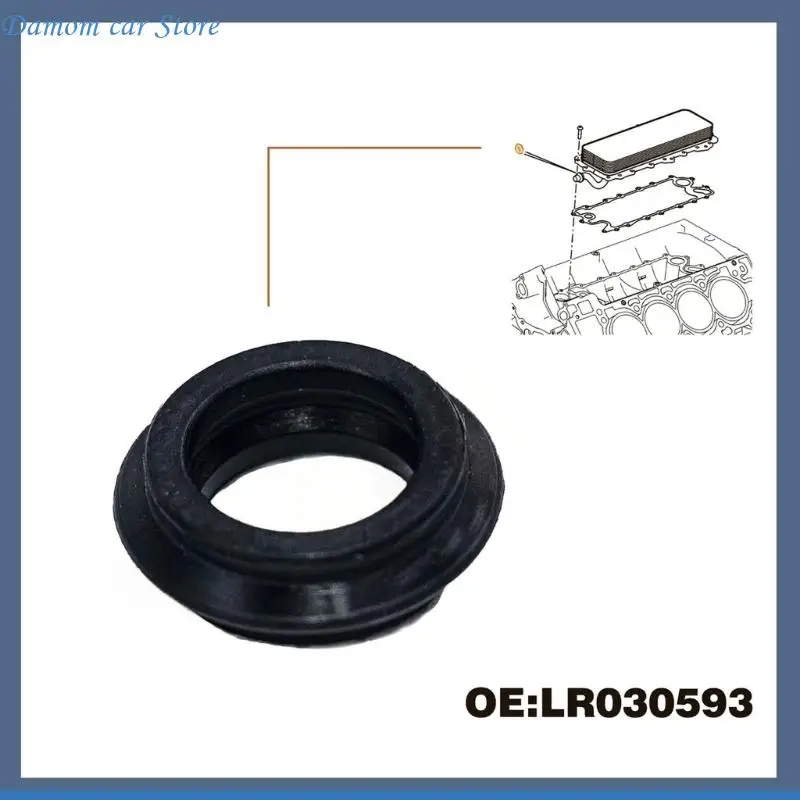 A2UC Automotive Black Engine Component Cooling Outlet System Seal Gasket LR030593