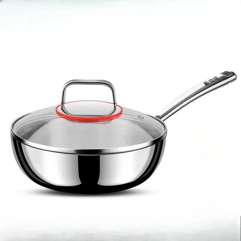 Sonorous Household Pure Titanium Milk Wok Pan Uncoated Non-stick Pan Snow Pan Titanium Wok Induction Cooker Gas Can Be Used