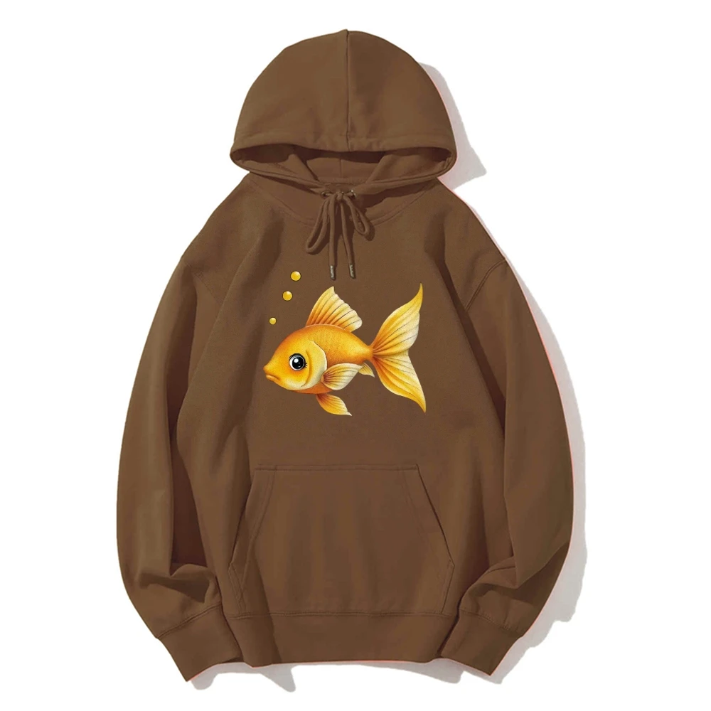 

Y2k Hoodie Goldfish Bubbles Cute Graphic Hoodie Oversize Casual Wear Trendy Pet Art Design Playful Vibe Colorful Style Clothes