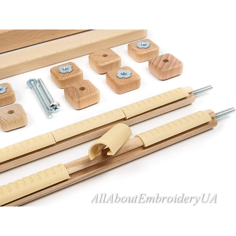 قابل للتعديل نسيج الإطار حامل حر اليدين ل عبر غرزة التطريز التطريز الجدول اللفة خشب الزان العضوي 30x40