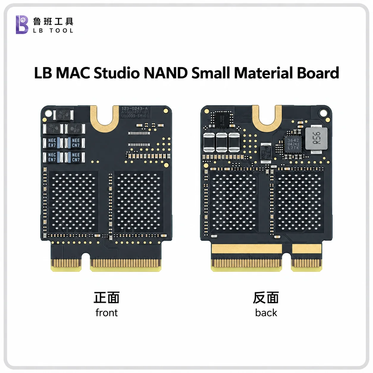 Luban SSD Upgrade Blank PCB Board, NAND Storage Expansion Carrier Board for Mac Studio M1 M2 M3 M4 Max